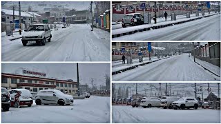 Fresh Snowfall🌧️ At Main Bazar Leh, Ladakh | 28 February 2025.