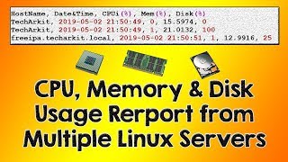 CPU, Memory, Disk Utilization Report from Multiple Servers Shell Script - Tech Arkit