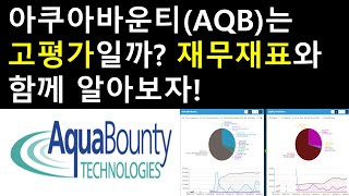 아쿠아바운티(AQB)는 고평가일까? 재무재표와 함께 알아보자!