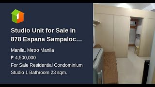 Studio Unit for Sale in 878 Espana Sampaloc Manila