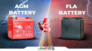 FLA vs AGM Battery Comparison - Best Motorcycle Battery in Bangladesh || MightyMax Battery || BikeBD