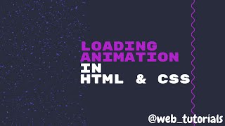 Amazing Balls Loading Animation With HTML & CSS | Web Tutorials