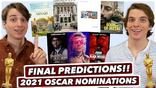 FINAL 2021 Oscar Nomination Predictions!!