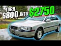 How To Flip Cars For Profit $$$ | Volvo S80 Car Flip Restoration Car Detailing