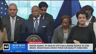 Mayor Adams provides 6 p.m. Wednesday update on air quality in NYC