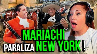 VIVA MÉXICO CABR..ES!!!!!! Mariachi PARALIZA la estación de TREN en  NEW YORK | CECI DOVER reacciona