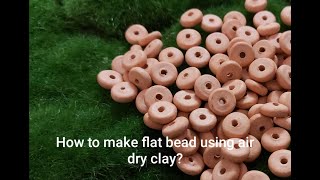 How to make flat bead using air dry clay? | Terracotta bead | linga creations |AnanthavalliSaravanan