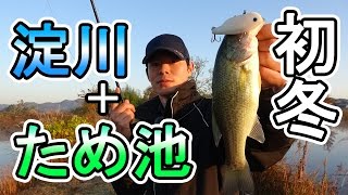 【冬のバス釣り】淀川＆ため池でおかっぱり！モガミバイブ