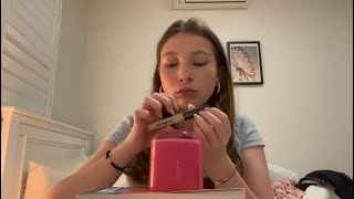 My First ASMR video (beauty haul, ramble and tapping)