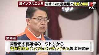 【鳥インフルエンザ】養鶏場のニワトリから鳥インフルエンザのウイルスを検出　愛知県では今シーズン2例目　常滑市 (2025年1月6日)