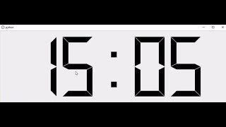 Python Digital Clock - QT5