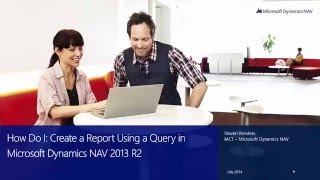 How Do I Create a Report Using a Query in Microsoft Dynamics NAV 2013 R2