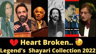 💔 Heart Broken Legend's Best Shayari Collection 2022 | Tahzeeb Hafi | Jaun Elia | Dr Rahat Indori