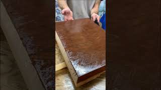 Oiling up an End-grain Mahogany cutting board.