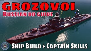 Grozovoi Russian DD World of Warships Captain Skills Wows Build Guide