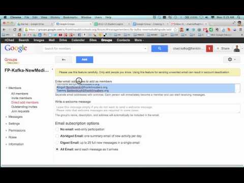 Google Groups - Making An Email List Group Google Groups - Making An Email List Group