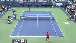 US Open Final 2013   Djokovic vs Nadal Longest Rally 54 Shots