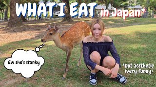 WHAT I EAT IN A WEEK IN JAPAN *not aesthetic but very funny* pt.2: wagyu, fatty tuna, nara deer park