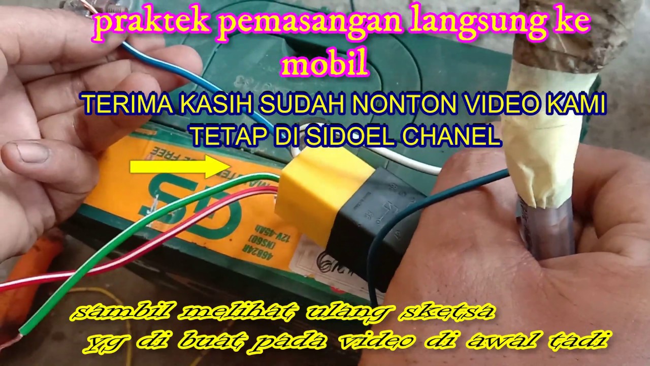 CARA PASANG RELAY LAMPU DISERTAI SKEMA LENGKAP~HOW TO INSTALL RELAY ...