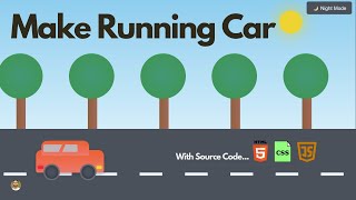 Moving Car using HTML, CSS & Javascript