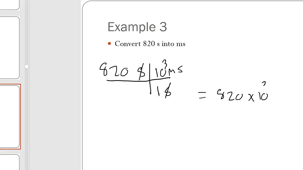 Unit Conversion Example 3 Youtube