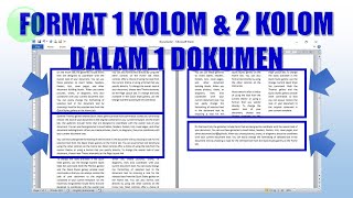 Cara Membuat 1 Kolom dan 2 Kolom dalam 1 Dokumen