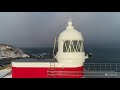 日和山灯台　朝陽に照らされて　北海道 小樽市　hiyoriyama lighthouse　ドローン空撮　 小樽