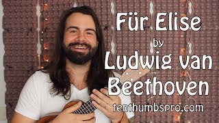 Für Elise - Beethoven - Classical Ukulele Chord Melody Tutorial