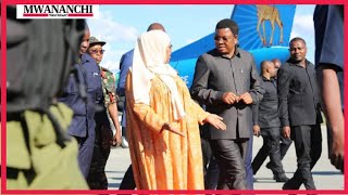 Rais wa Tanzania Samia Suluhu Hassan awasili Dodoma  ||  Mapokezi ya mwili wa Magufuli