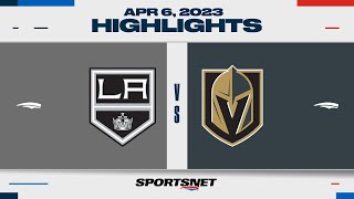 NHL Highlights | Kings vs. Golden Knights - April 6, 2023