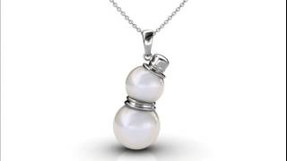 Snowman Pearl Pendant - Crystals from Swarovski®