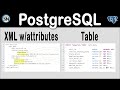 PostgresSQL : How to Parse XML with Attributes. Insert into a Table.