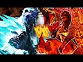 FROST GODZILLA vs STRONGEST FIRE TITANS in ROBOX