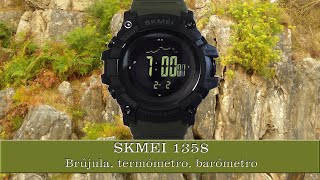 SKMEI 1358: Barómetro, termómetro, brújula...es un reloj preparado para vivir tus aventuras