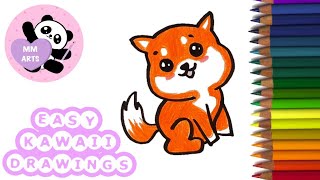 How to draw a dog - how to draw kawaii dog (EASY!)
