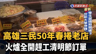 高雄三民50年春捲老店 火爐全開趕工清明節訂單－民視台語新聞