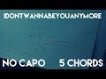How To Play idontwannabeyouanymore by Billie Eilish | No Capo (5 Chords) Guitar Lesson