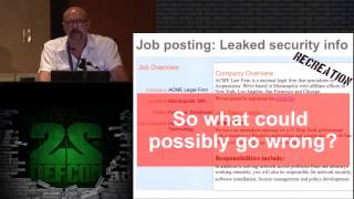 DEF CON 22 - Michael Schrenk - You're Leaking Trade Secrets