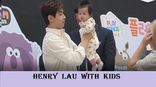 Henry Lau with kids 🐣