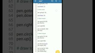 drawing emoji with python turtle graphics #python #short #turtle
