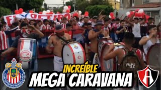 MEGA CARAVANA en el ATLAS vs CHIVAS al ESTADIO JALISCO *TOMANDO las CALLES de GDL*