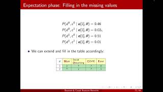 Parameter learning 6: Missing at random: Expectation maximization