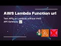 Test AWS Lambda APIs without API Gateway || AWS Lambda Function URL by awsmasterchef
