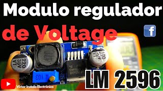 Modulo Regulador de Voltaje  LM 2596  DC_DC  Funcionamiento ✔