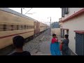 lalgola passing through kanchrapara station at full speed railway railfan short