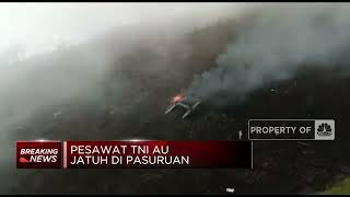 Tabrak Tebing, Pesawat TNI Jatuh di Pasuruan Jawa Timur