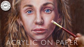 ACRYLIC PORTRAIT MADE EASY | EASY SKIN COLOR MIXING WITH ACRYLIC ON PAPER BY DEBOJYOTI BORUAH