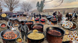 KABULI PULAO | Afghani Biryani Style Rice Cooking for a Wedding feast | Village Marriage Ceremony