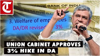 Union Cabinet approves 3% hike in DA for central government employees