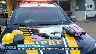 PRF apreende armas e entorpecente avaliado em R$ 400 mil